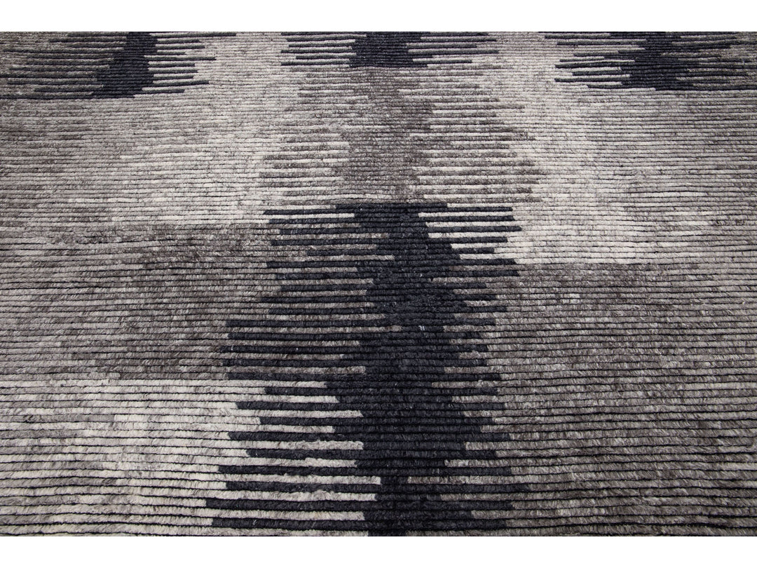 Modern Moroccan Wool Rug 10 X 14