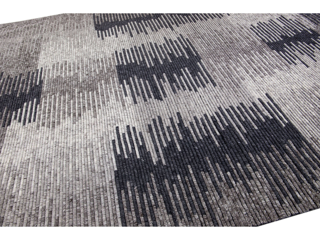 Modern Moroccan Wool Rug 10 X 14