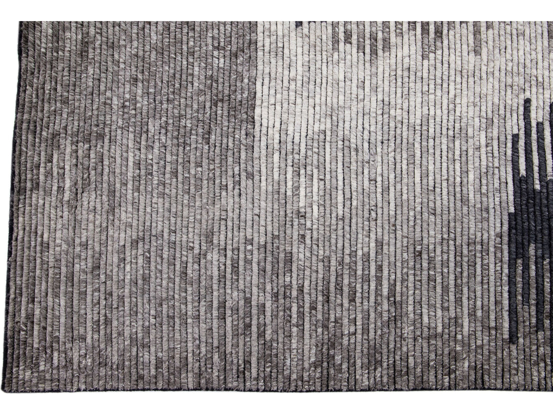 Modern Moroccan Wool Rug 10 X 14