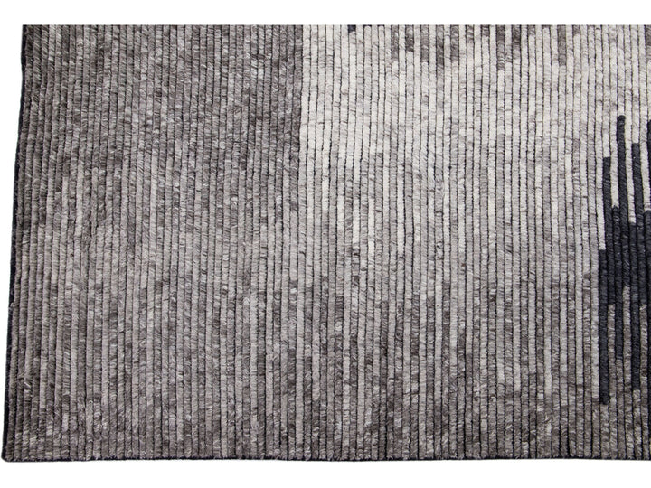 Modern Moroccan Wool Rug 10 X 14