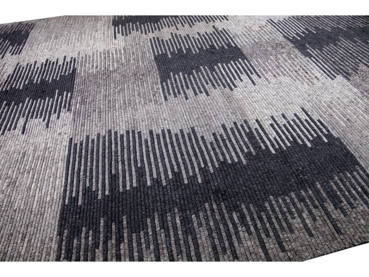 Modern Moroccan Wool Rug 12 X 15