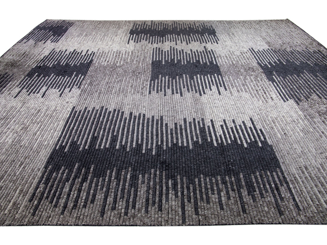 Modern Moroccan Wool Rug 12 X 15