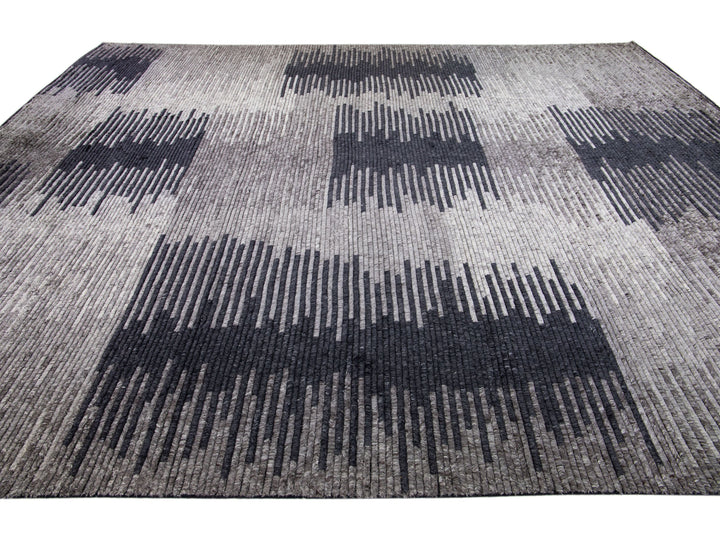 Modern Moroccan Wool Rug 12 X 15