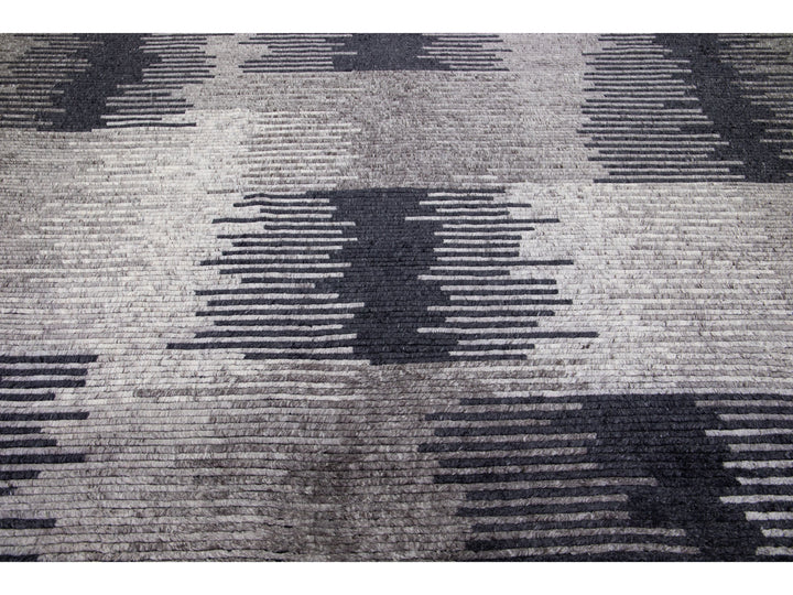 Modern Moroccan Wool Rug 12 X 15