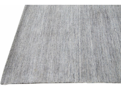 Modern Bamboo & Silk Groove Rug 9 X 12