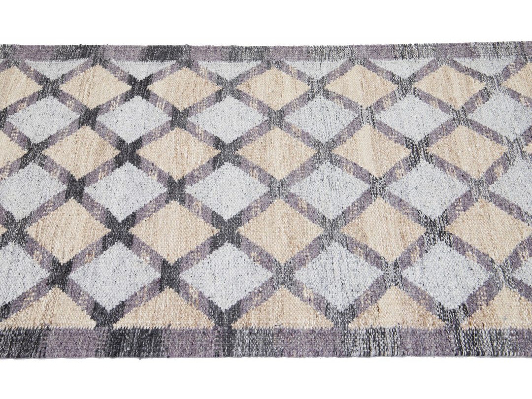 Modern Scandinavian Style Wool Runner 3 X 25