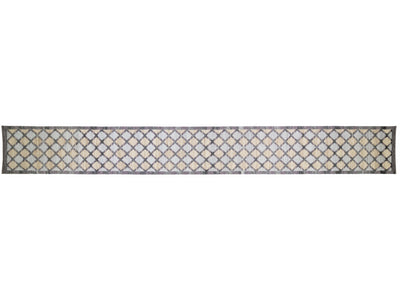 Gray Modern Swedish Style Handmade Geometric Motif Long Wool Runner