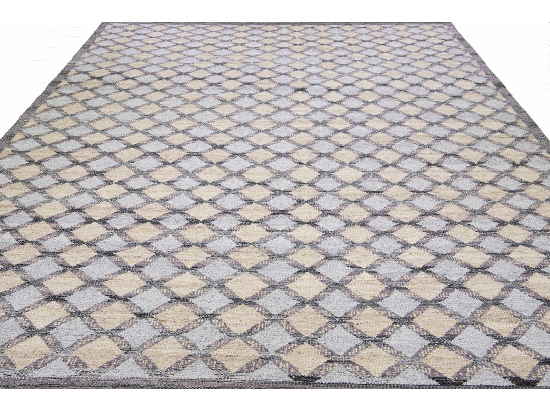 Modern Swedish Wool Rug 12 X 15