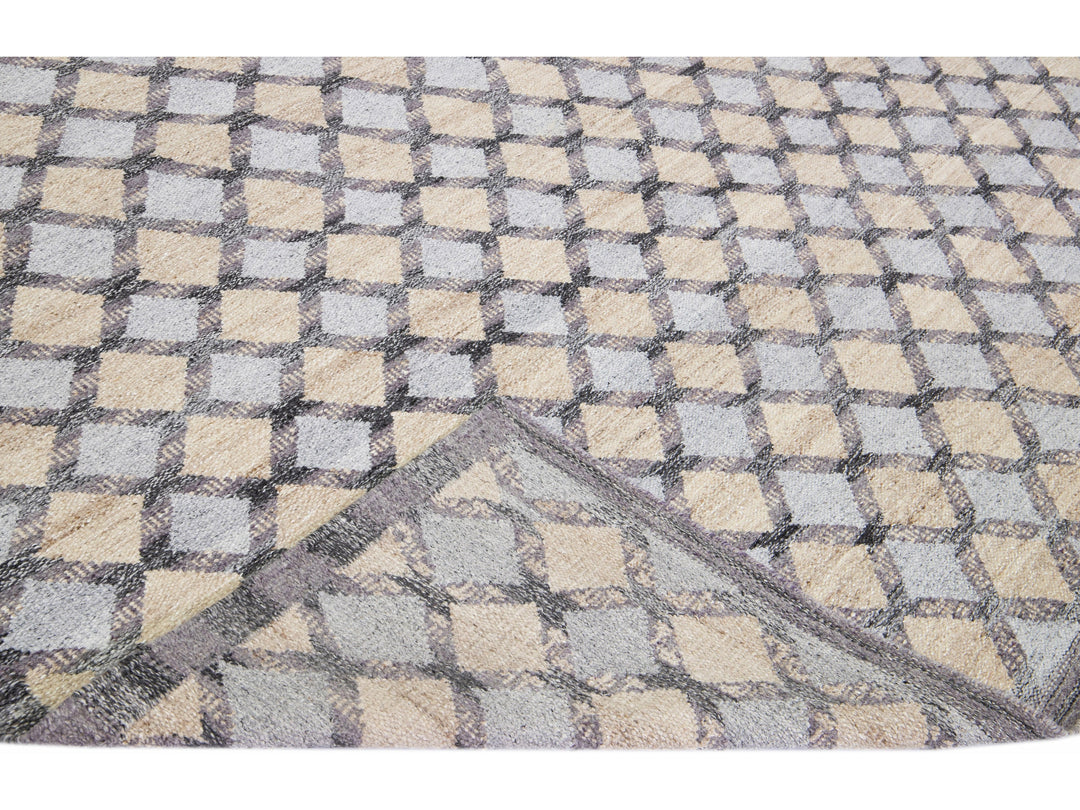 Modern Swedish Wool Rug 12 X 15
