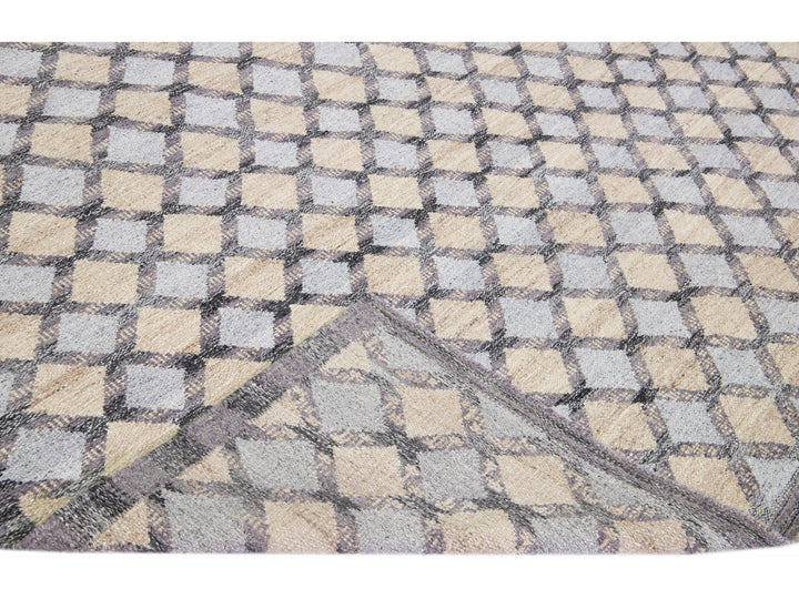 Modern Swedish Wool Rug 12 X 15