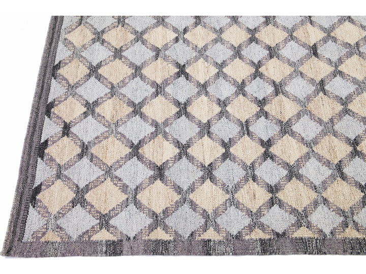 Modern Swedish Wool Rug 10 X 14