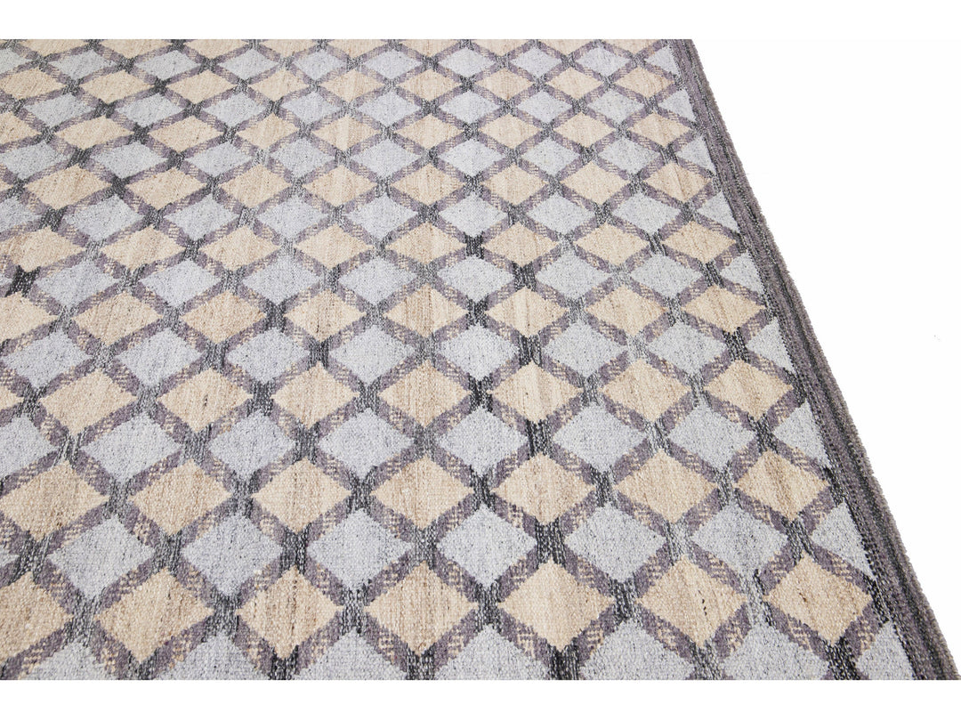 Modern Swedish Wool Rug 12 X 15