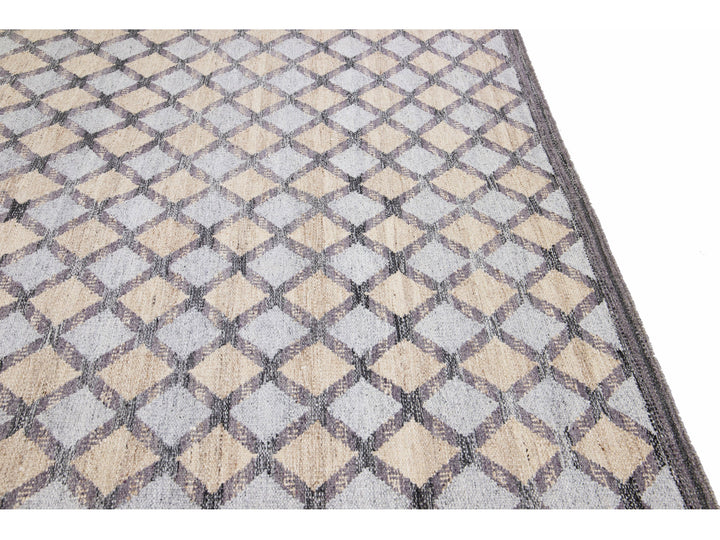 Modern Swedish Wool Rug 12 X 15