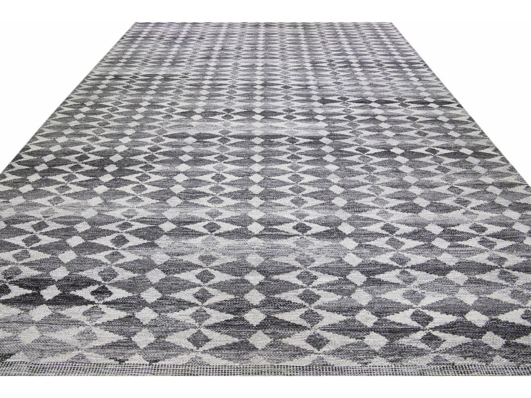 Modern Swedish Wool Rug 12 X 15