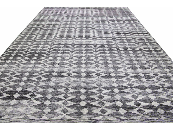 Modern Swedish Wool Rug 12 X 15