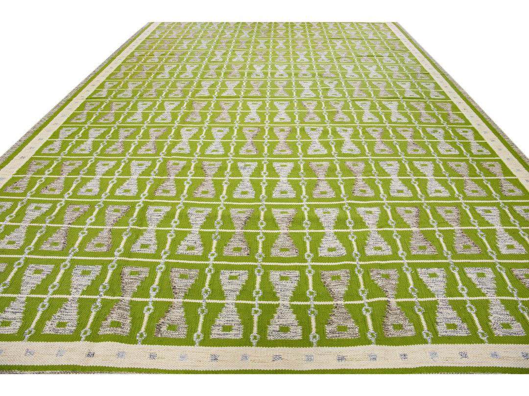 Modern Swedish Wool Rug 12 X 18