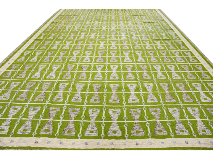 Modern Swedish Wool Rug 12 X 18