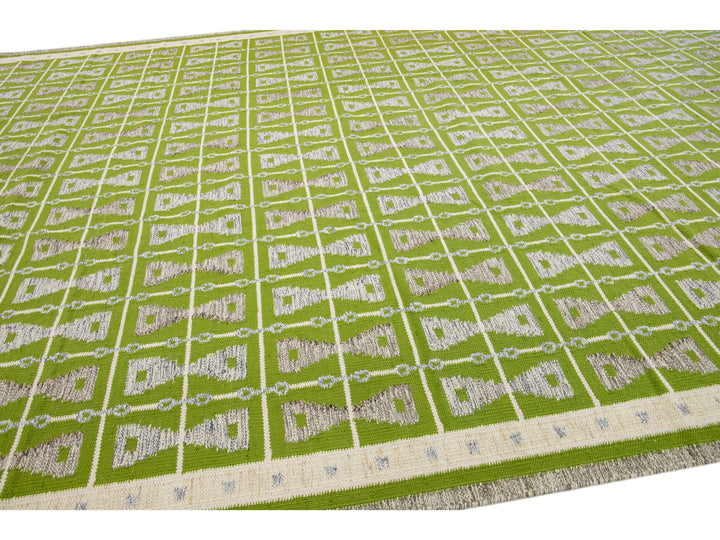 Modern Swedish Wool Rug 12 X 18