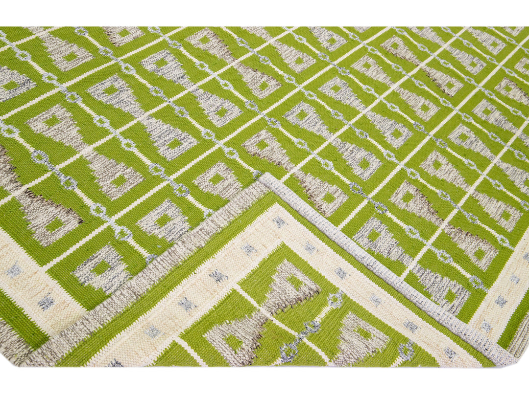 Modern Swedish Wool Rug 12 X 15