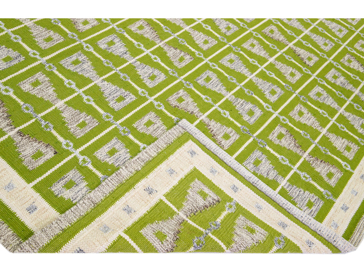 Modern Swedish Wool Rug 12 X 15