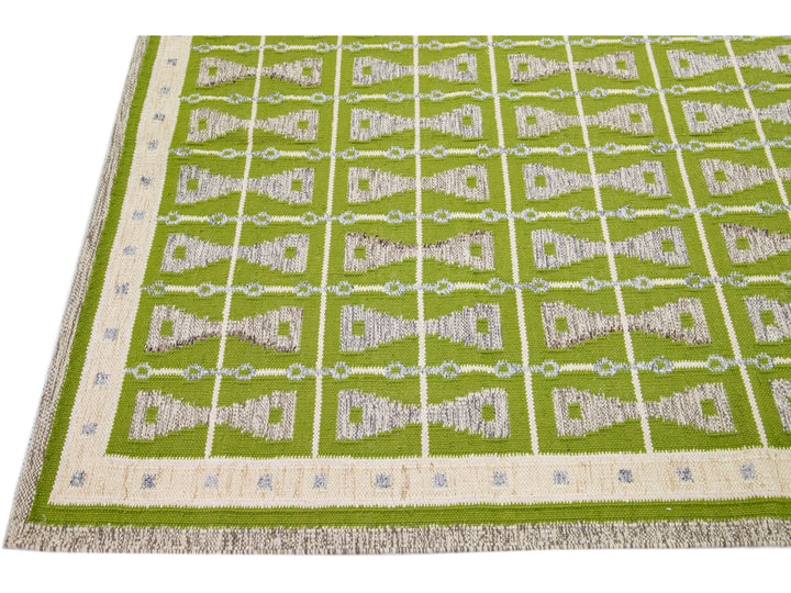 Modern Swedish Wool Rug 12 X 15