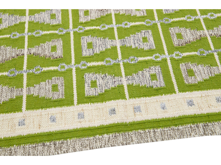 Modern Swedish Wool Rug 12 X 15