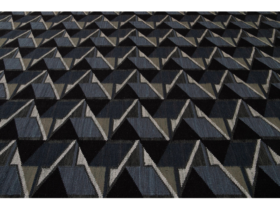 Modern Swedish Wool Rug 13 X 14