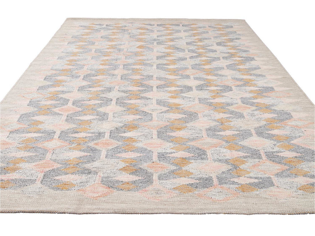 Modern Swedish Wool Rug 9 X 12