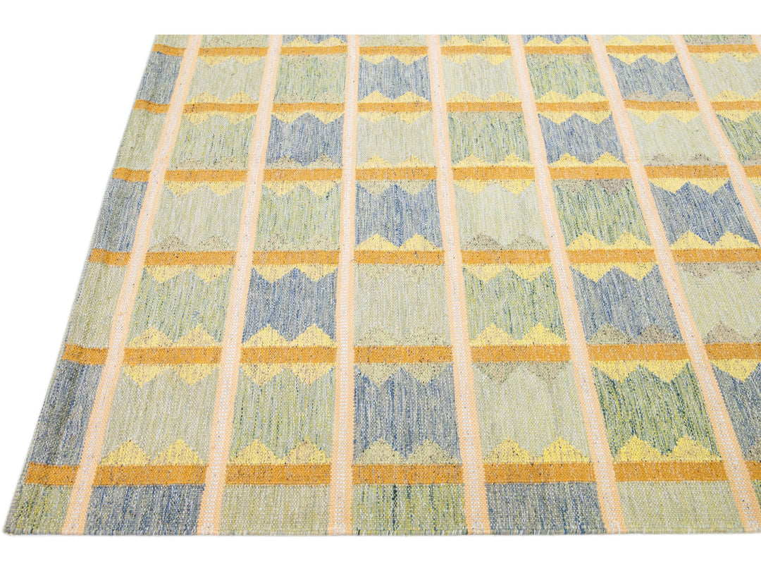 Modern Scandinavian Wool Rug 12 X 15