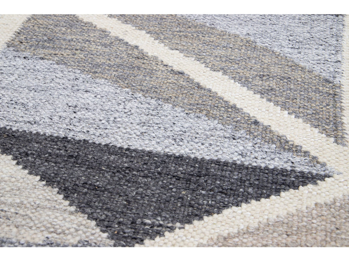 Modern Swedish Wool Rug 11 X 14