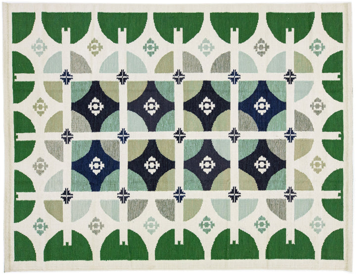 Modern Swedish Wool Rug 9 X 12