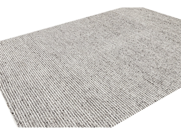 Modern Handwoven Texture Wool Rug 8 X 10