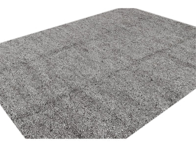 Contemporary Textured Wool Rug 8 x 10