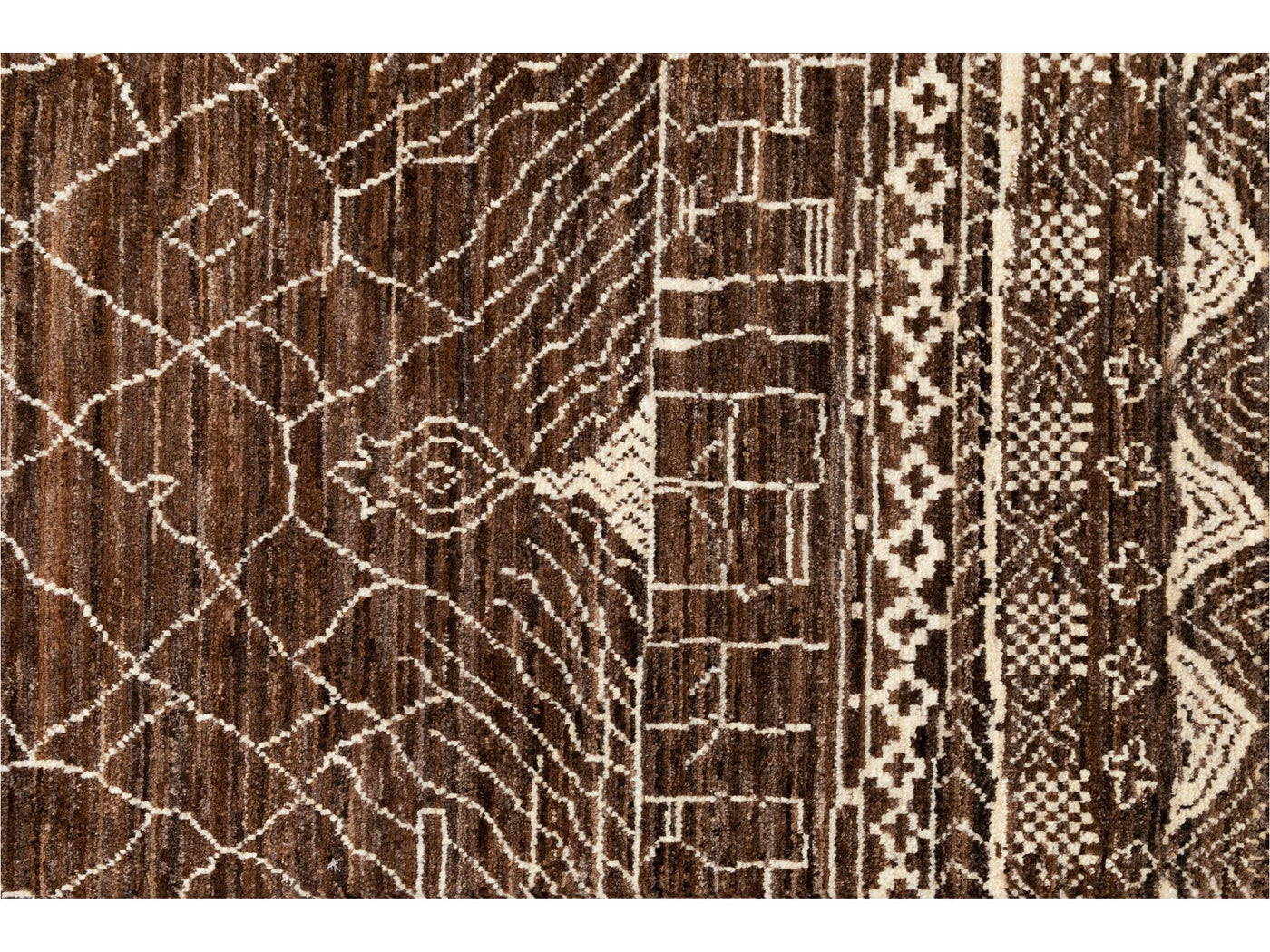 Contemporary Moroccan-Style Custom Wool Rug