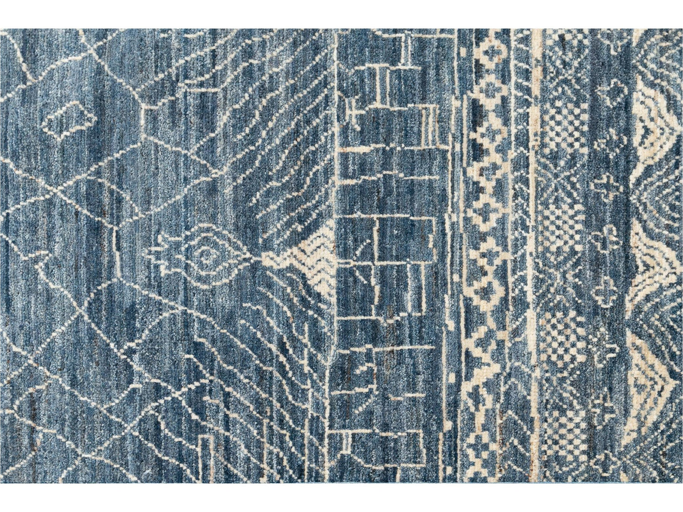Contemporary Moroccan-Style Custom Wool Rug