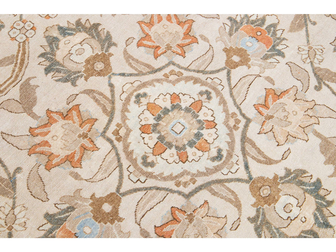 Antique Tabriz Wool Rug 10 X 12