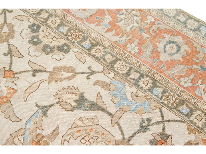 Antique Tabriz Wool Rug 10 X 12