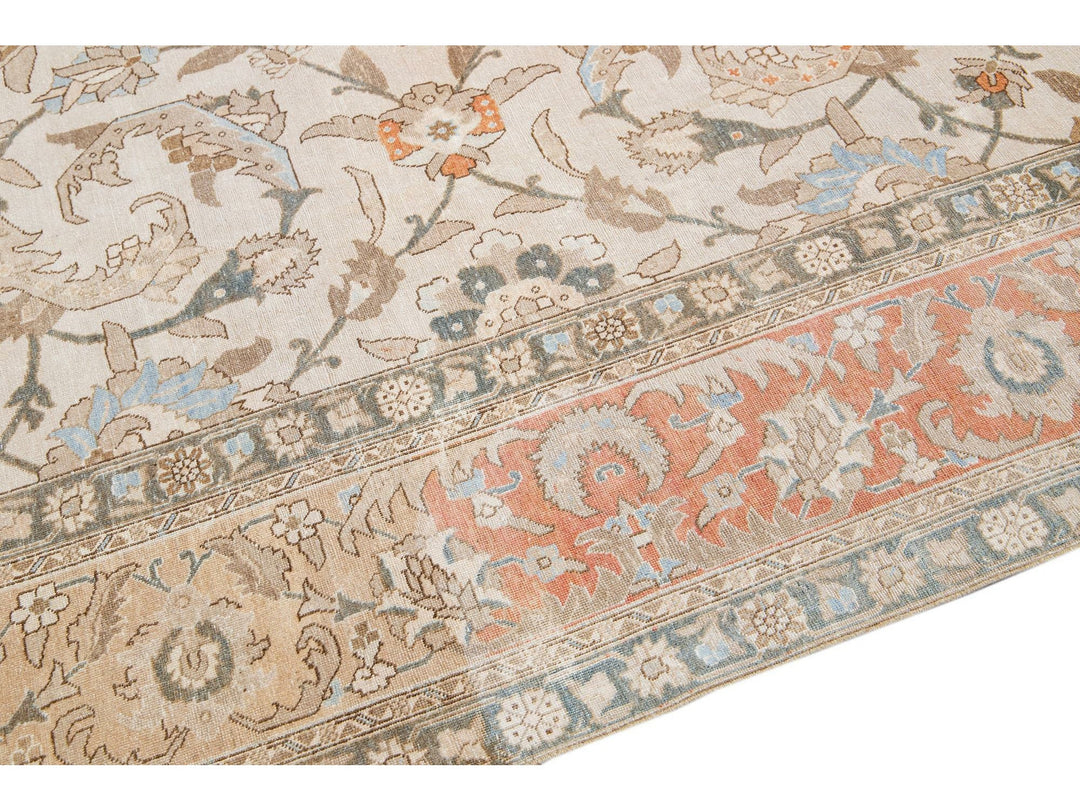 Antique Tabriz Wool Rug 10 X 12