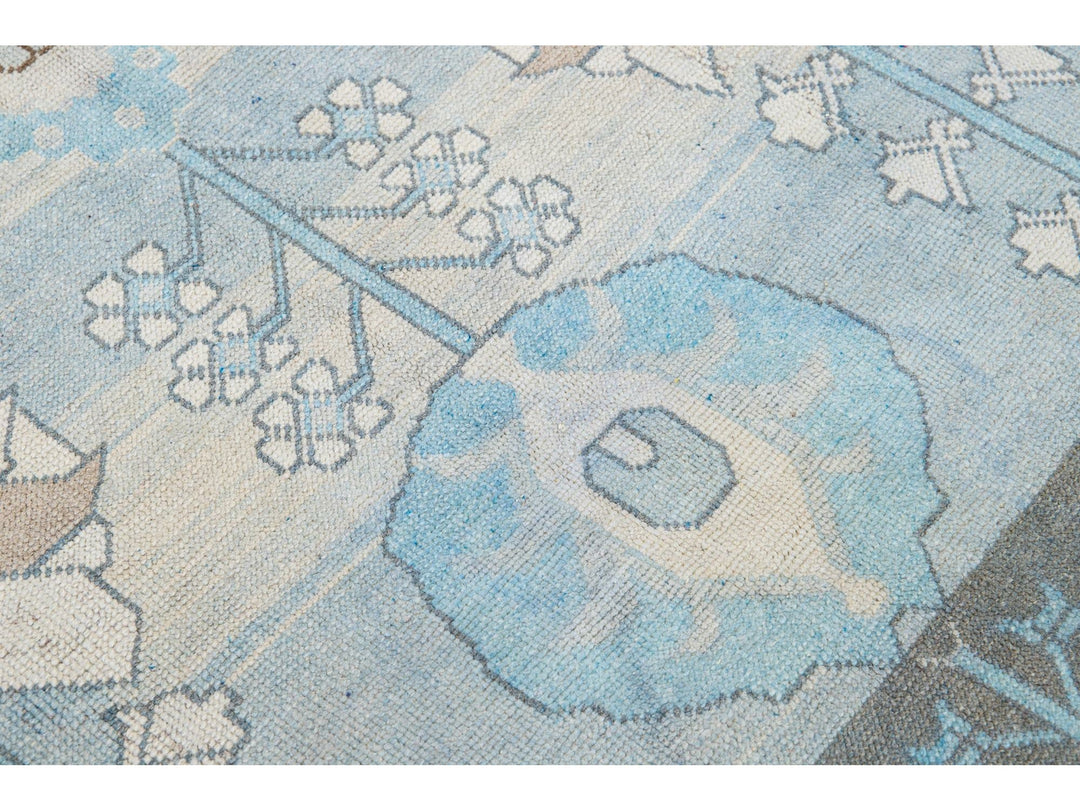 Vintage Oushak Wool Rug 10 X 12