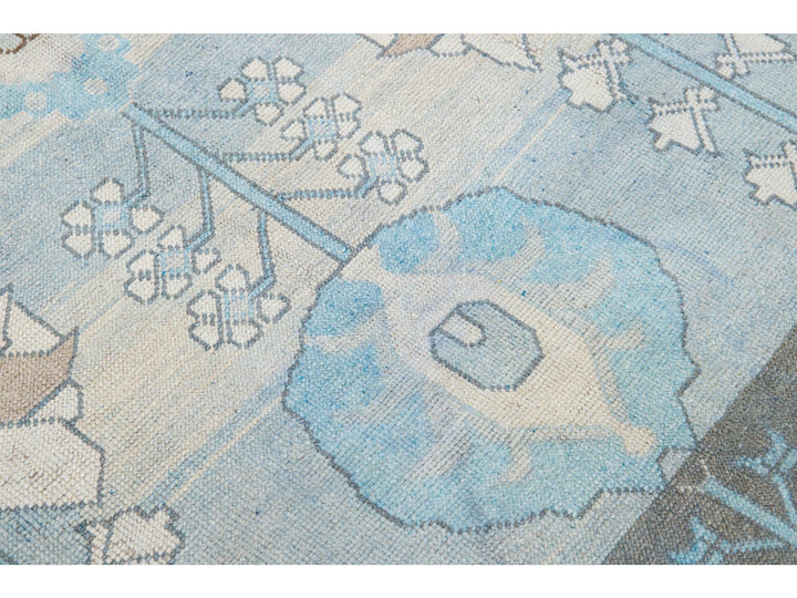 Vintage Oushak Wool Rug 10 X 12