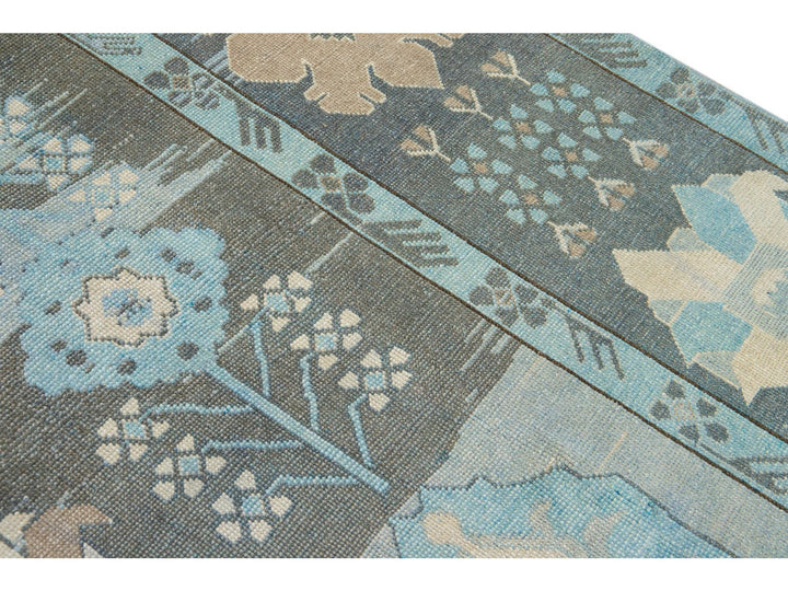 Vintage Oushak Wool Rug 10 X 12
