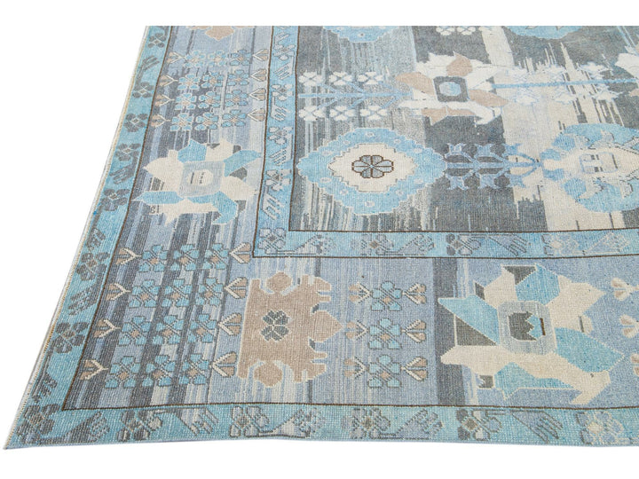 Vintage Oushak Wool Rug 10 X 12