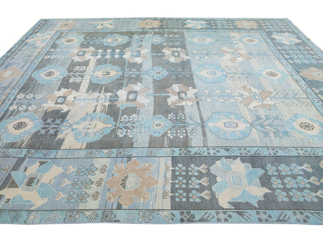 Vintage Oushak Wool Rug 10 X 12