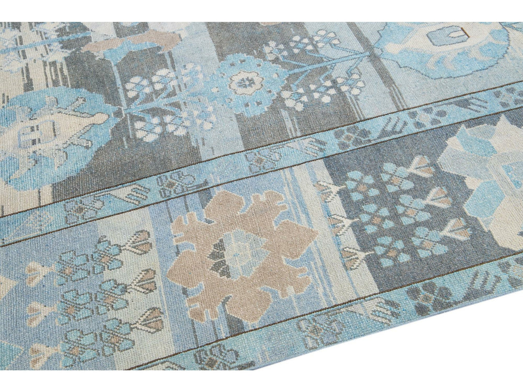 Vintage Oushak Wool Rug 10 X 12