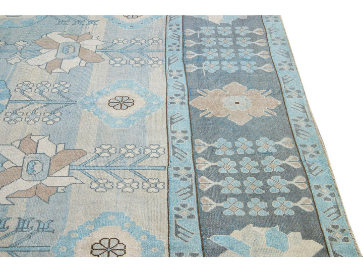 Vintage Oushak Wool Rug 10 X 12