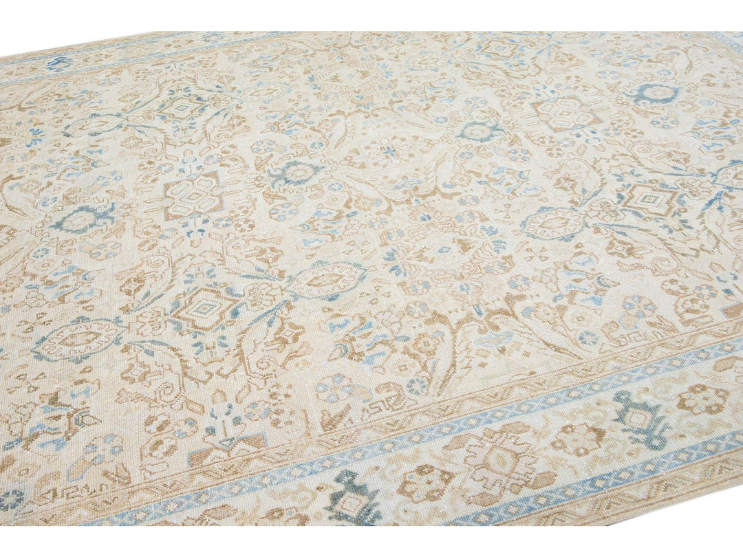 Antique Mahal Wool Rug 9 X 13