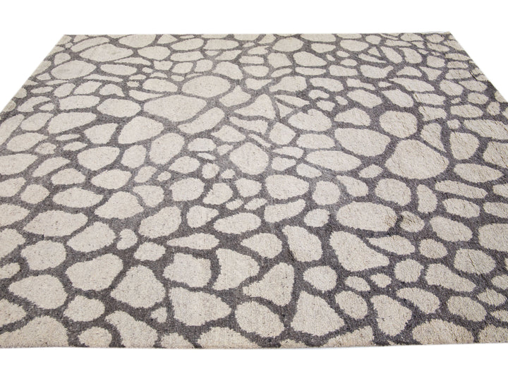 Modern Moroccan Wool Rug 8 X 10