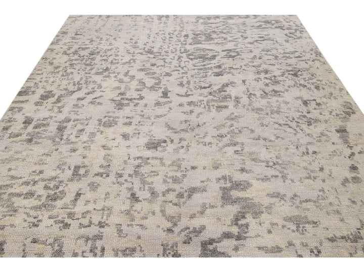Modern Abstract Wool Rug 8 X 10