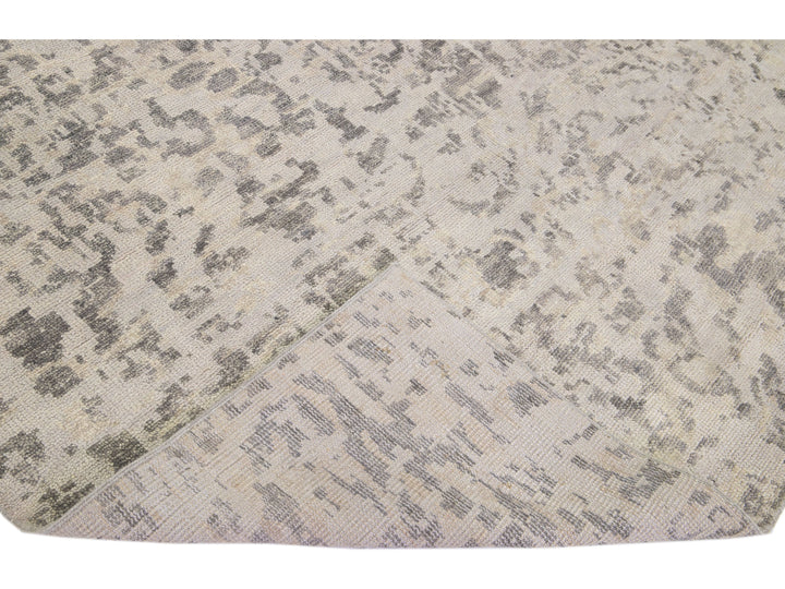 Modern Abstract Wool Rug 8 X 10
