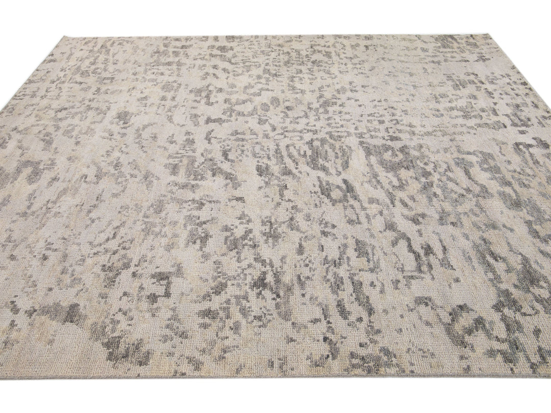 Modern Abstract Wool Rug 8 X 10